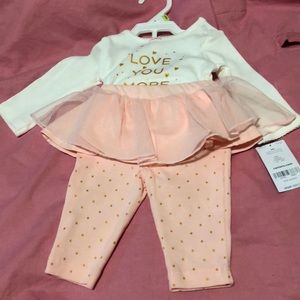 Baby girl shirt and pants set